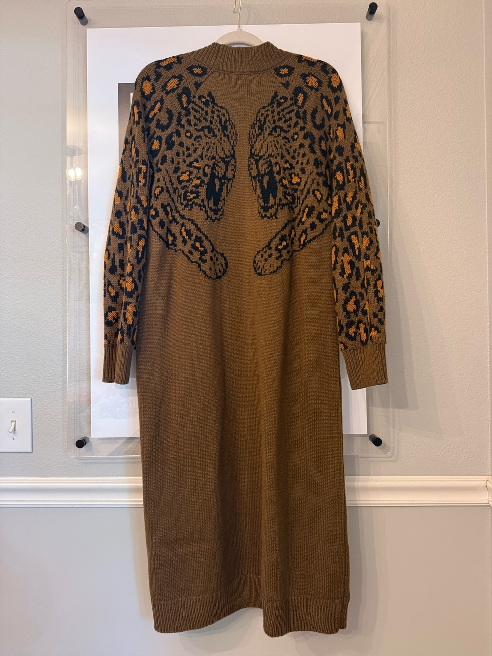 Show Me Your Mumu Leopard Motif Knit Midi cardigan
